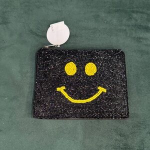 Black and Yellow Beaded Pouch